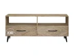 meble loftowe szafka rtv drewniana z geometrycznym wzorem STRIPES 140 cm