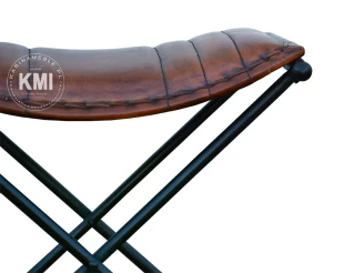 meble designerskie | loftowa ławka Vera II skóra naturalna