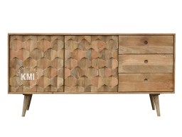Indyjska Komoda z Drewna Mango Honeycomb | Meble Boho