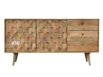 meble drewniane | komoda z drewna mango Honeycomb