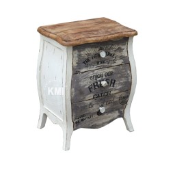 Postarzana Szafka Drewniana w Stylu Hampton | Mebel Vintage