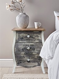 Postarzana Szafka Drewniana w Stylu Hampton | Mebel Vintage