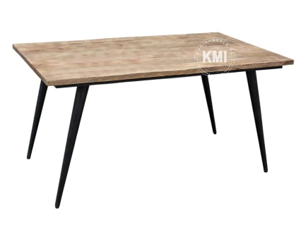 loftowy stół metalowe nogi postarzane drewno mango 160x80