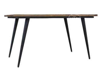 loftowy stół metalowe nogi postarzane drewno mango 160x80