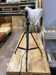 lampa stojąca loftowa industrialna biała regulowana wysokość