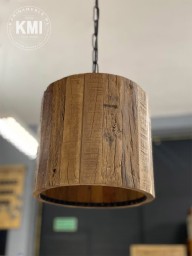 drewniana lampa wisząca