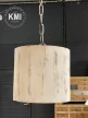 drewniana lampa wisząca biała