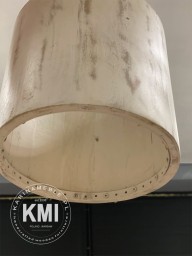 drewniana lampa wisząca  biała