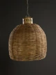 ręcznie robiona lampa rattanowa