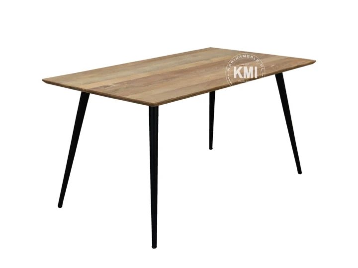 meble loftowe stół z drewna mango na metalowych nogach 150x90