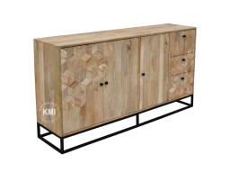 Nowoczesna Duża Komoda Drewniana Hexo 174 cm | Meble w Stylu Loft