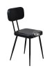 krzesło ANT czarne loftowe skóra i metal - 2 szt