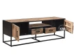 meble nowoczesne industrialna szafka rtv OFF ROAD ze starego drewna i metalu 180 cm
