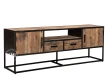 meble designerskie industrialna szafka rtv OFF ROAD ze starego drewna i metalu 180 cm