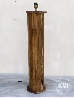 loftowa lampa podłogowa stojąca stare drewno 100 cm