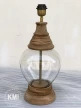 lampa stołowa szklana vintage podstawa