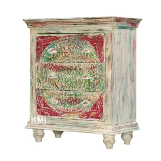 meble boho bajecznie kolorowa indyjska komoda z szufladami