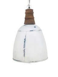 Lampa loftowa biała – postarzana, industrialne oświetlenie