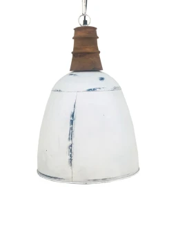 Lampa loftowa biała – postarzana, industrialne oświetlenie