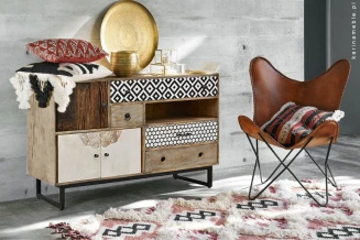 meble industrialne komoda drewniana vintage WESTPORT