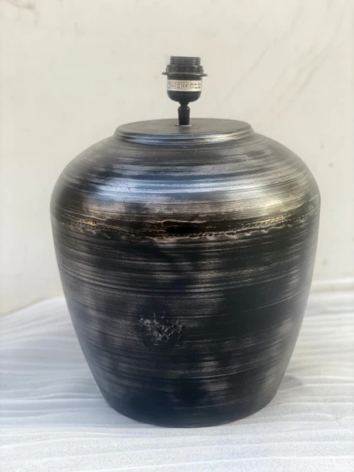 lampa metalowa loftowa czarna postarzana - baza bez abażura