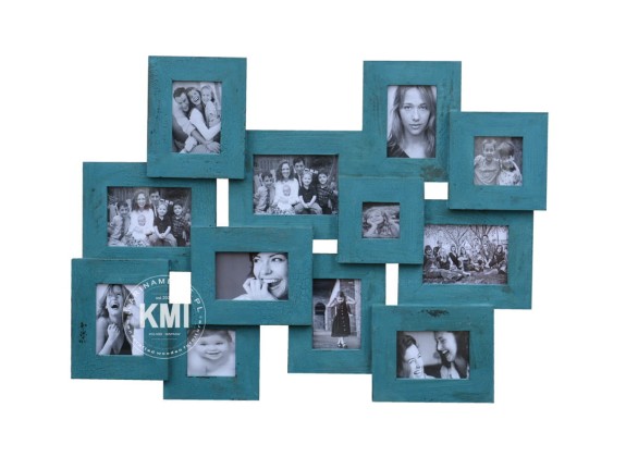 Niebieska postarzana multirama – widok z przodu