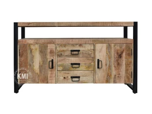 Komoda loftowa i szafka RTV Just For Me 150 cm z drewna mango i metalu