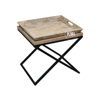 meble loftowe stolik pomocnik pod lampę vintage Tray Table