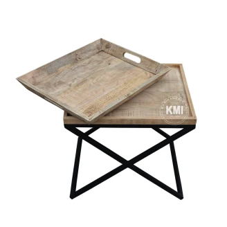 meble do sypialni stolik pomocnik pod lampę vintage Tray Table
