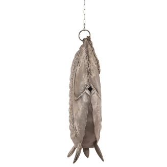 dekoracyjna metalowa ryba Grey Fish zawieszka świecznik