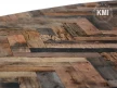 meble postarzane duży owalny stół w stylu loft z blatem ze starego drewna mozaika