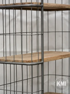 meble metalowe industrialny regał na książki niski konsola Baker's