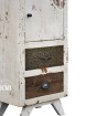 meble postarzane mała komda słupek loftowa vinatge
