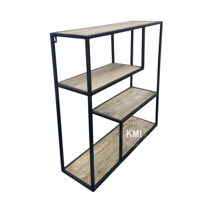 meble designerskie loftowa półka drewno mango metal