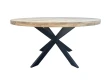 meble industrialne okrągły stół 150 cm w stylu loft natural mango