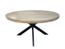okrągły stół Axel 150 cm w stylu loft natural mango
