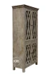 meble do jadalni drewniana witryna Fresca loft vintage postarzana bielona