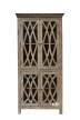 meble do salonu drewniana witryna Fresca loft vintage postarzana bielona