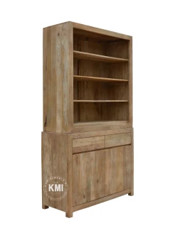 meble loftowe do gabinetu duży regał biblioteczka Mango 120 cm lite drewno