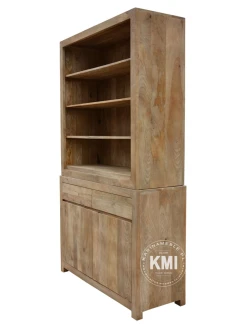 meble biurowe loftowe duży regał biblioteczka Mango 120 cm lite drewno