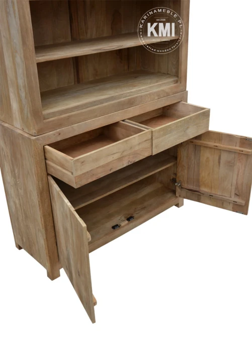 meble loftowe indyjskie duży regał biblioteczka Mango 120 cm lite drewno