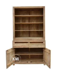 meble kolonialne loftowe duży regał biblioteczka Mango 120 cm lite drewno