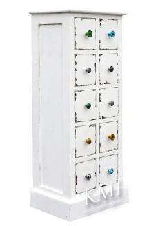meble orientalne | biała komoda szufladnik Hanika LD-4823