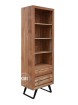 biblioteczka organic z drewna akacji 2 szuflady meble loftowe