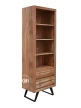 biblioteczka organic z drewna akacji 2 szuflady meble loftowe