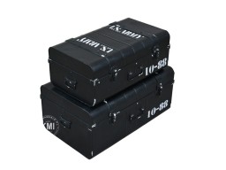 loftowa metalowa walizka czarna U.S. ARMY komplet 2 szt