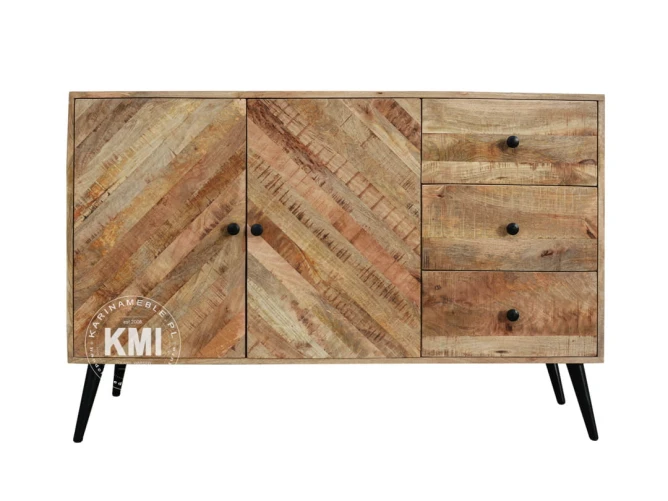 karina meble loftowa komoda drewniana RIVERSIDE na metalowych nogach