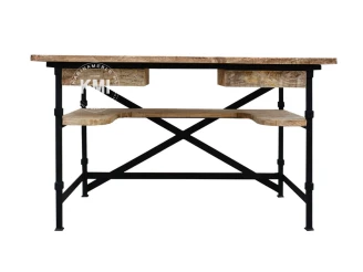meble biurowe loftowe biurko Industry metal drewno mango RETI