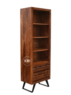 Biblioteczka z akacji z naturalnym usłojeniem