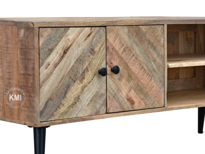 meble boho drewniana szafka rtv RIVERSIDE 130 cm